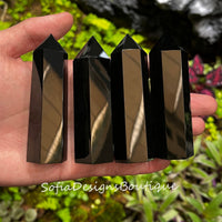 Obsidian Crystal Tower | Crystal Stone Decor