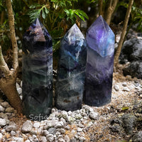 Rainbow Fluorite Crystal Tower | Crystal Stone Decor