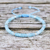 Aquamarine Bracelet | Layering Gemstone Heishi Beaded Bracelets