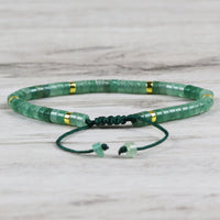 Green Aventurine Bracelet | Layering Gemstone Heishi Beaded Bracelets