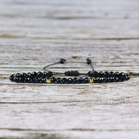 Obsidian Bracelet Dainty Style | Delicate Layering Gemstone Jewelry