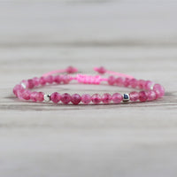 Pink Tourmaline Bracelet | Delicate Layering Gemstone Jewelry