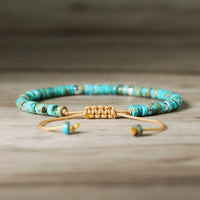 Turquoise Bracelet | Layering Gemstone Heishi Beaded Bracelets
