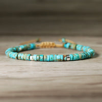 Turquoise Bracelet | Layering Gemstone Heishi Beaded Bracelets