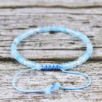 Aquamarine Bracelet | Layering Gemstone Heishi Beaded Bracelets