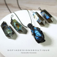 Labradorite Necklace | Boho Crystal Pendant Jewelry