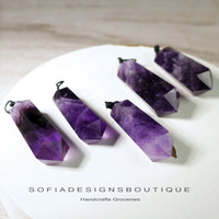 Amethyst Necklace | Boho Crystal Pendant Jewelry