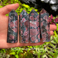 Arfvedsonite with Garnet Crystal Tower | Crystal Stone Decor