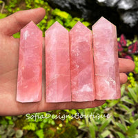 Rose Quartz Crystal Tower | Crystal Stone Decor