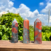 African Bloodstone Crystal Tower | Crystal Stone Decor