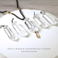 Clear Quartz Necklace | Boho Crystal Pendant Jewelry