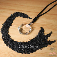 Clear Quartz Necklace | Boho Crystal Pendant Jewelry