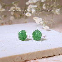 Jade Stud Earrings | Crystal Jewelry