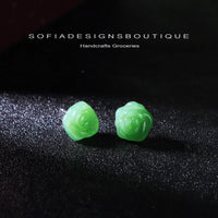 Jade Stud Earrings | Crystal Jewelry