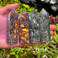 UV-Reactive Yooperlite Crystal Tower | Crystal Stone Decor
