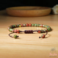 Unakite Bracelet | Delicate Layering Gemstone Jewelry