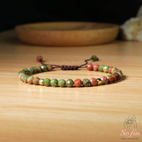 Unakite Bracelet | Delicate Layering Gemstone Jewelry