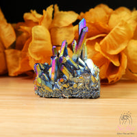Titanium Angel Aura Quartz Cluster | Crystal Stone Decor
