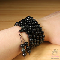 Obsidian Necklace | 108 Mala Beads Jewelry