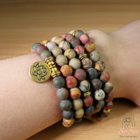 Red Creek Jasper Necklace | 108 Mala Beads Jewelry