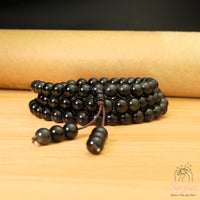 Obsidian Necklace | 108 Mala Beads Jewelry