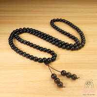 Obsidian Necklace | 108 Mala Beads Jewelry