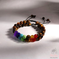 Tigers Eye Chakra Bracelet | Layering Gemstone Jewelry