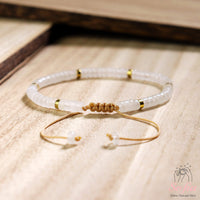 Clear Quartz Bracelet | Layering Gemstone Heishi Beaded Bracelets