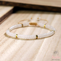 Clear Quartz Bracelet | Layering Gemstone Heishi Beaded Bracelets