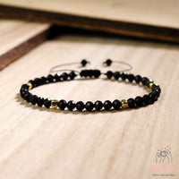 Obsidian Bracelet Dainty Style | Delicate Layering Gemstone Jewelry