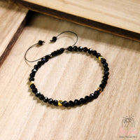 Obsidian Bracelet Dainty Style | Delicate Layering Gemstone Jewelry