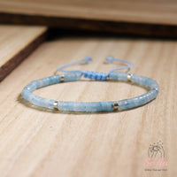 Aquamarine Bracelet | Layering Gemstone Heishi Beaded Bracelets