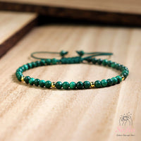 Malachite Bracelet | Delicate Layering Gemstone Jewelry