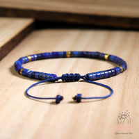 Lapis Lazuli Bracelet | Layering Gemstone Heishi Beaded Bracelets