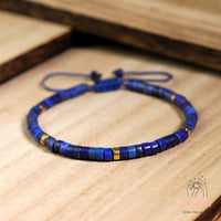 Lapis Lazuli Bracelet | Layering Gemstone Heishi Beaded Bracelets