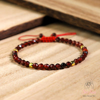 Garnet Bracelet | Delicate Layering Gemstone Jewelry