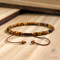 Tigers Eye Bracelet | Layering Gemstone Heishi Beaded Bracelets