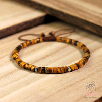 Tigers Eye Bracelet | Layering Gemstone Heishi Beaded Bracelets