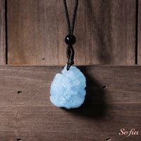 Aquamarine Necklace | Boho Crystal Pendant Jewelry