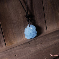 Aquamarine Necklace | Boho Crystal Pendant Jewelry