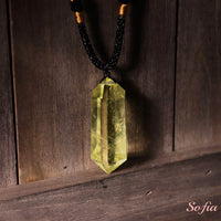 Citrine Necklace | Boho Crystal Pendant Jewelry
