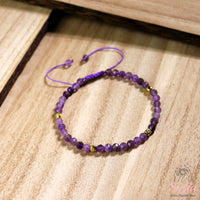 Amethyst Bracelet | Delicate Layering Gemstone Jewelry
