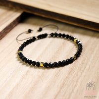 Obsidian Bracelet Dainty Style | Delicate Layering Gemstone Jewelry