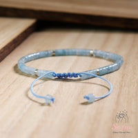 Aquamarine Bracelet | Layering Gemstone Heishi Beaded Bracelets
