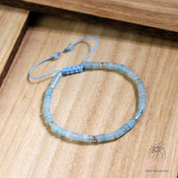 Aquamarine Bracelet | Layering Gemstone Heishi Beaded Bracelets