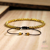 Kupferarmband mit Perlen | Zarter Lagen-Edelsteinschmuck