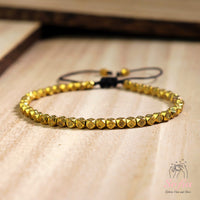 Kupferarmband mit Perlen | Zarter Lagen-Edelsteinschmuck