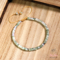Green Jade Bracelet | Layering Gemstone Heishi Beaded Bracelets