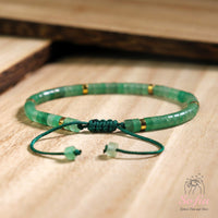 Green Aventurine Bracelet | Layering Gemstone Heishi Beaded Bracelets