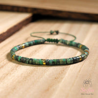 African Turquoise Bracelet | Layering Gemstone Heishi Beaded Bracelets